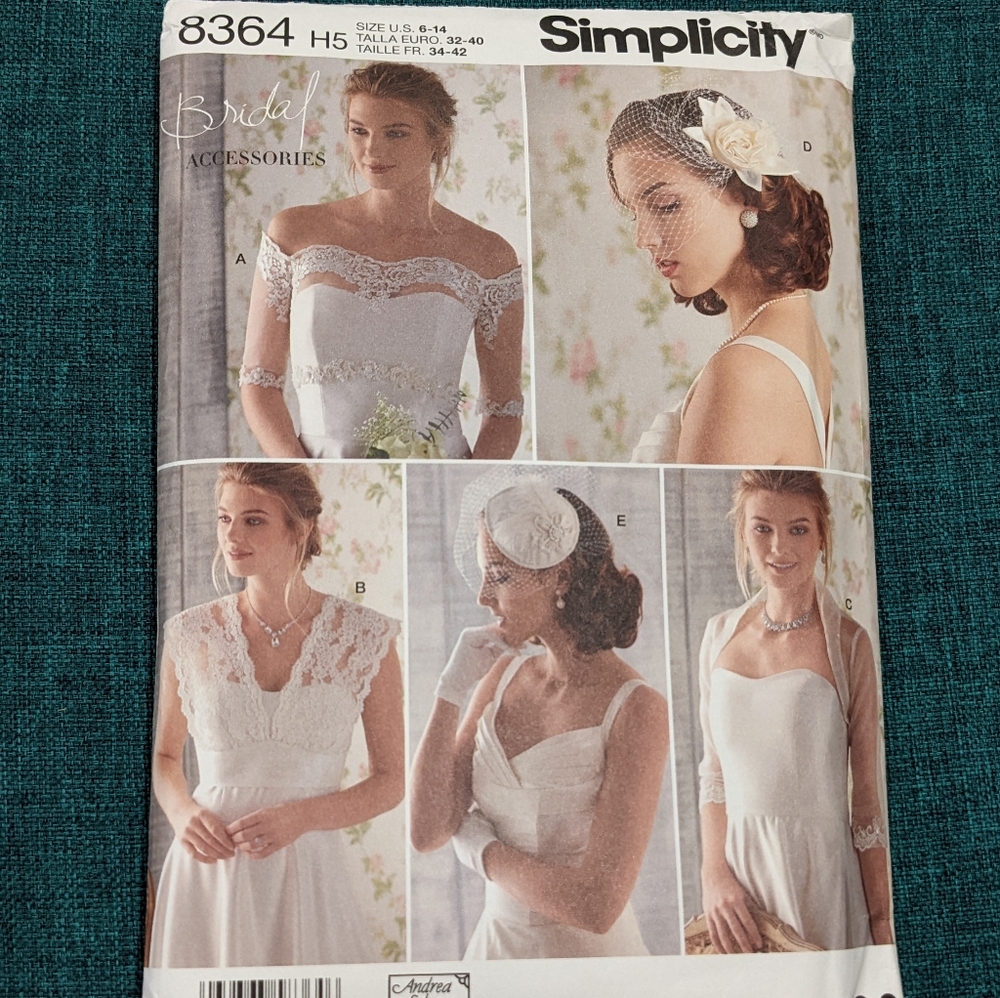 👰 Simplicity Bridal Accessories Lace Pattern 8364 🪡